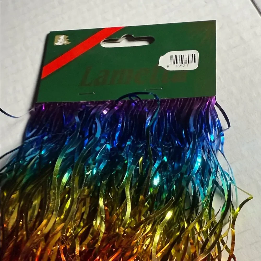 Colorful Tinsel Garland for Festive Decor